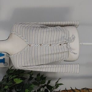 Paper Crane Tie Front Button Down M